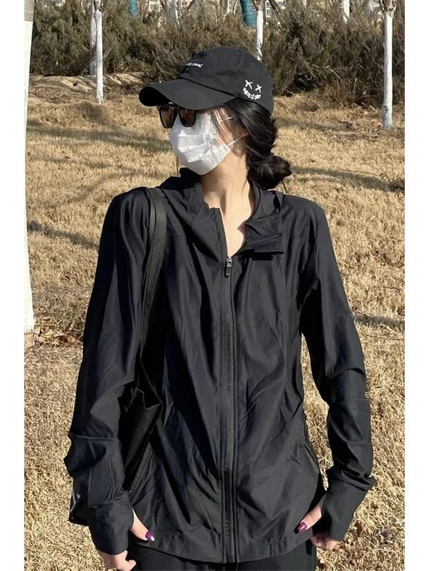 Женская летняя куртка-кардиган с капюшоном из ледяного шелка для защиты от УФ-лучей, 2025