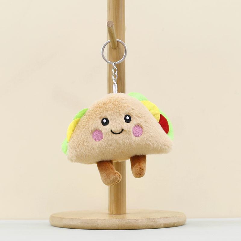Capybara Soft Plush Keychain With Sandwich And Donut Shapes For Gift Giving