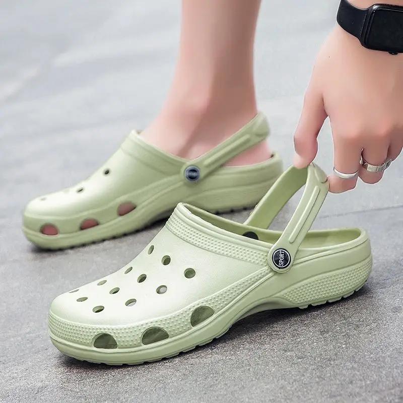 Модные шлепанцы Мужская обувь Мюли Мягкая ЭВА с отверстиями Сабо Платформа Полумужские тапочки 2025 Модный дизайнер Роскошные Высокое качество Стильные шлепки