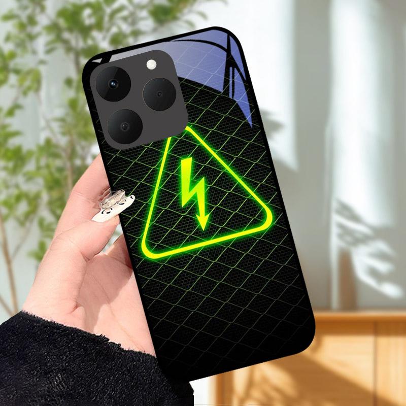 Для Realme 15T 5G Чехол Роскошный Модный Расписной Ударопрочный Закаленное Стекло Чехол для Телефона Для Realme15T 15 T Корпус Оболочка RMX5111 Capa