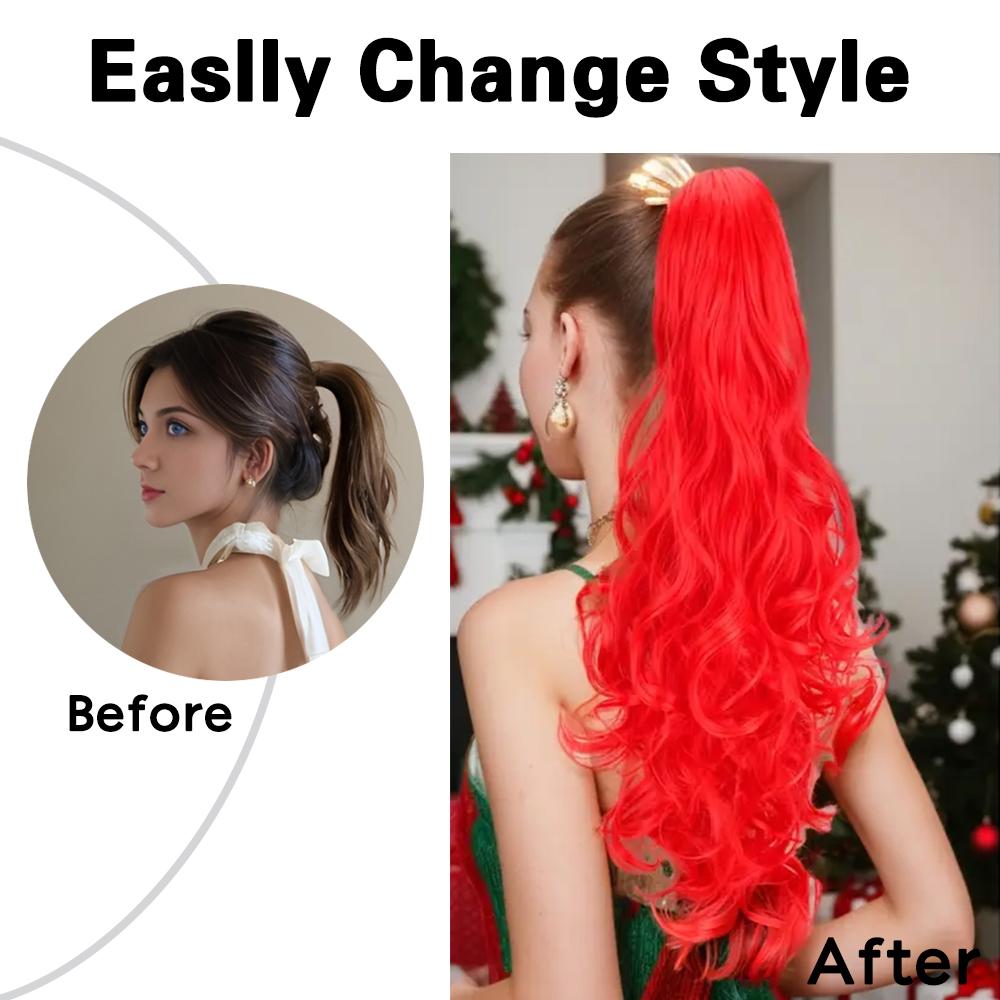 MISSQUEEN Синтетические длинные волнистые накладные волосы на завязках для волос, накладные волосы для женщин, ежедневное использование