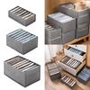 Pants Storage Box with Multiple Compartments Foldable Closet Organizers Separation Boxes for Jeans Trousers Storage Bins