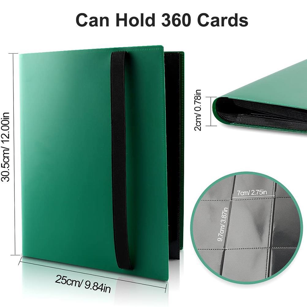 Collectible Card Binder Album 360 Card Holder 9 Pockets Trading Card Binder Album Large Capacity Card Binder Notebook