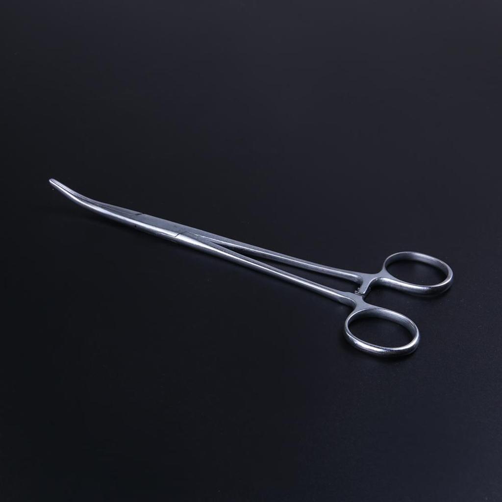 Новый 18 см рыболовный зажим из нержавеющей стали с изогнутым наконечником, кровоостанавливающий зажим, щипцы, плоскогубцы
