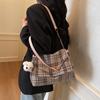 Зимняя Колледж Ветровка Клетчатая Сумка Женская 2025 Новая Сумка-тоут Повседневный Рюкзак Большой Вместимости