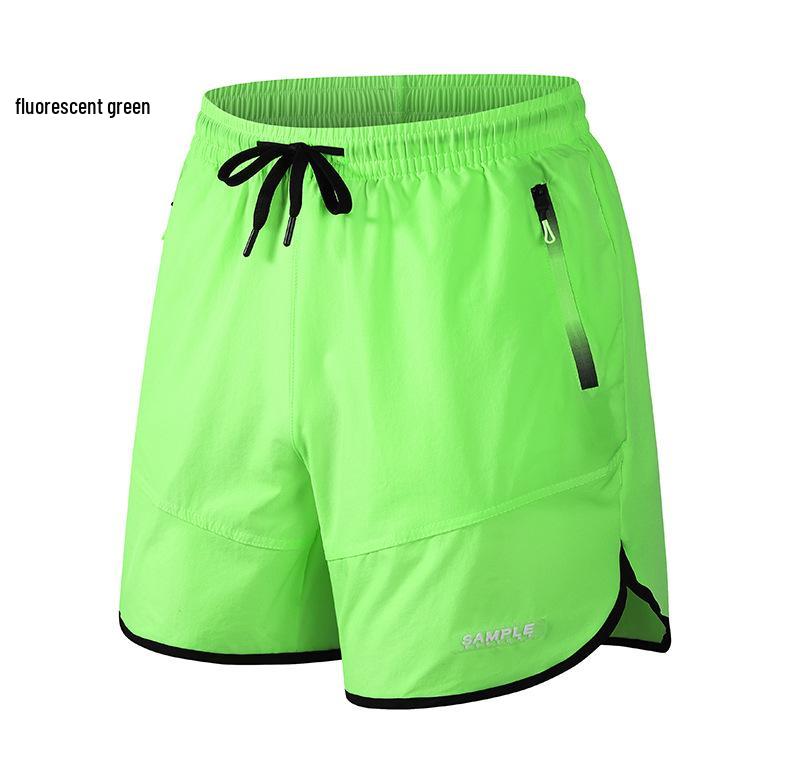 Men's Quick-Dry Ice Silk Sports Shorts - Plus Size, Casual Beach Fitness & Running Pants