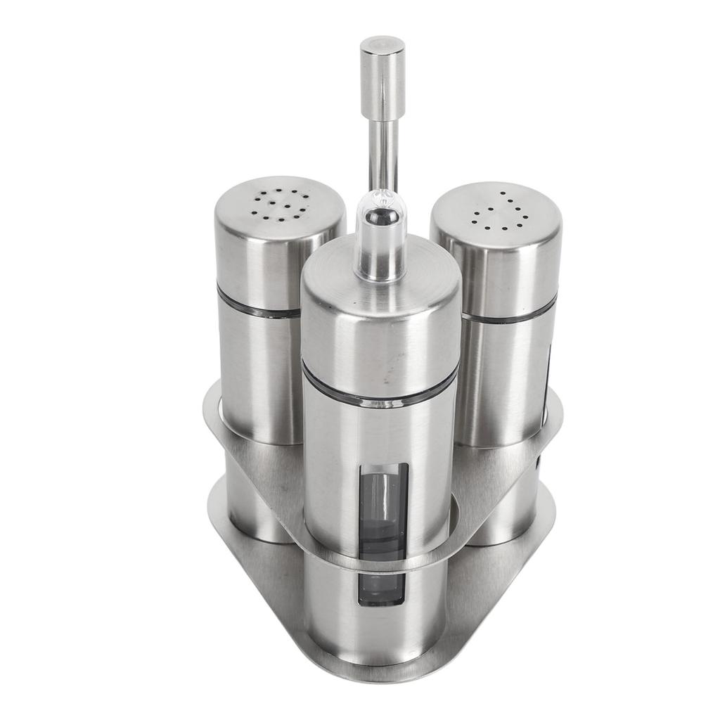 Spice Shaker 304 Stainless Steel with Viewing Window Pepper Shaker for Restaurant Home BBQ Salt 3 Bottle
