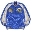 [Yoshida Yu] Sukajan Raijin Fujin Satin Casual Jacket (Blue X Silver, Size LL)