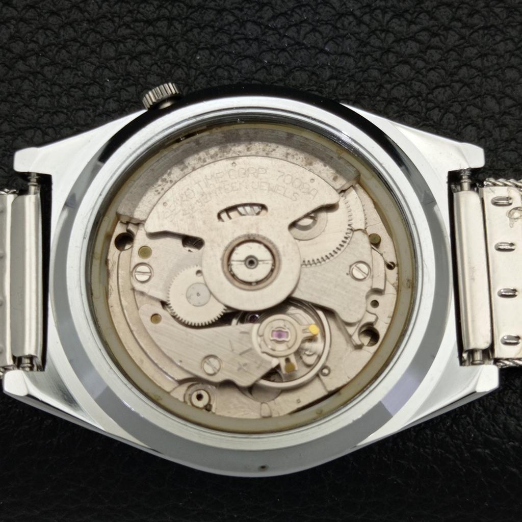 REFURBISHED VINTAGE SEIKO EXPO 70 AUTOMATIC JAPAN MENS BLUE DIAL WATCH A433582-2 R117-a433582