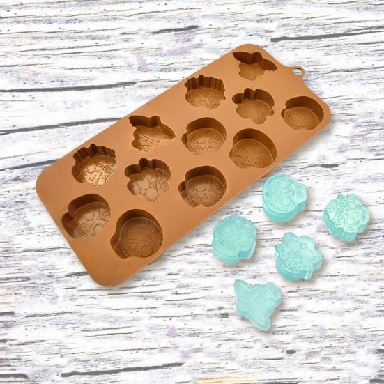 Форма для выпечки десерта Yousheng, пищевая термостойкая силиконовая форма для Хэллоуина, тыквы, призрака, форма для шоколадных конфет, печенья