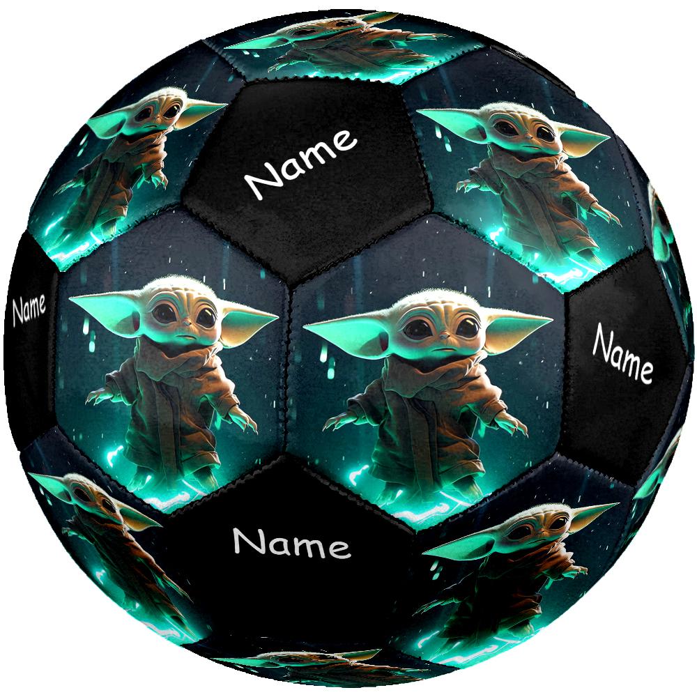 Custom Name Yoda Theme Size 5 Soccer Ball, Suitable for Both Indoor and Outdoor Matches, a Gift Suitable for Everyone.