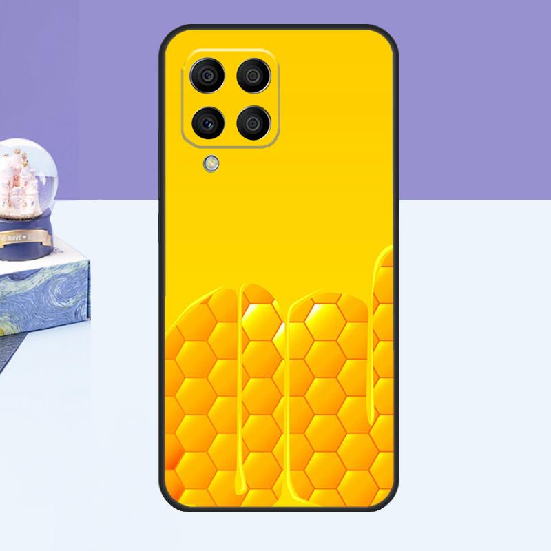 Чехол-соты с пчелой для Samsung Galaxy M53 M33 M15 M35 M55 M11 M14 M34 M54 M31 M51 M12 M32 M52 M16 M36 M56