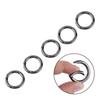 20 Pcs Black Round Carabiner Spring Snap Clips Round Keychain Buckle Carabiners Rings  Daily Carry