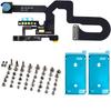 Front Camera Flex Cable With Mic Light Sensor For iPhone 7 7P 8 Plus Replacement Full Set Screw Set + Waterproof Tape