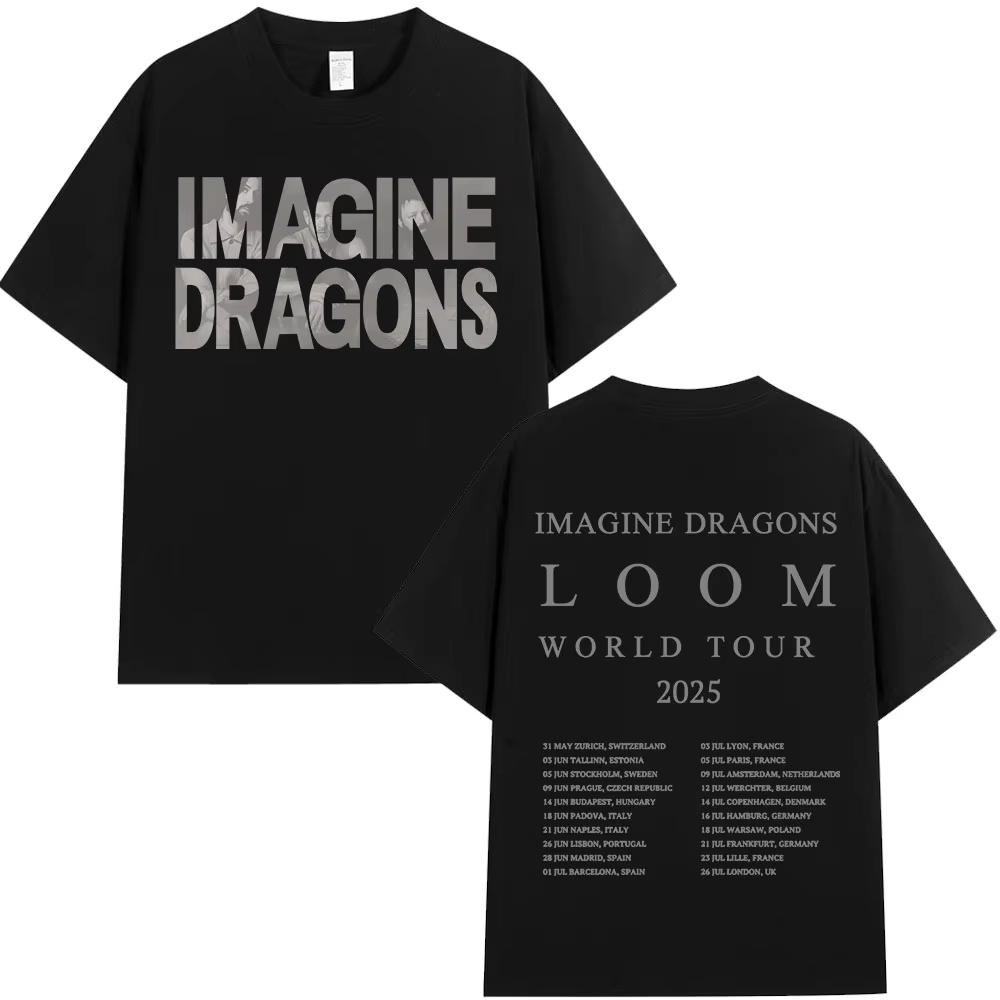 Футболка с музыкальным альбомом Imagine Dragons, рок-группа, модная хип-хоп футболка, мужская, женская, хлопок, комфорт, короткий рукав, футболки, уличная одежда