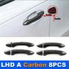 For B‑Style Carbon Grain 4PCS Door Bowl & Handle Anti‑Scratch Protective Cover Exterior Decor Trim Fit For Chery Jaecoo J5 EV
