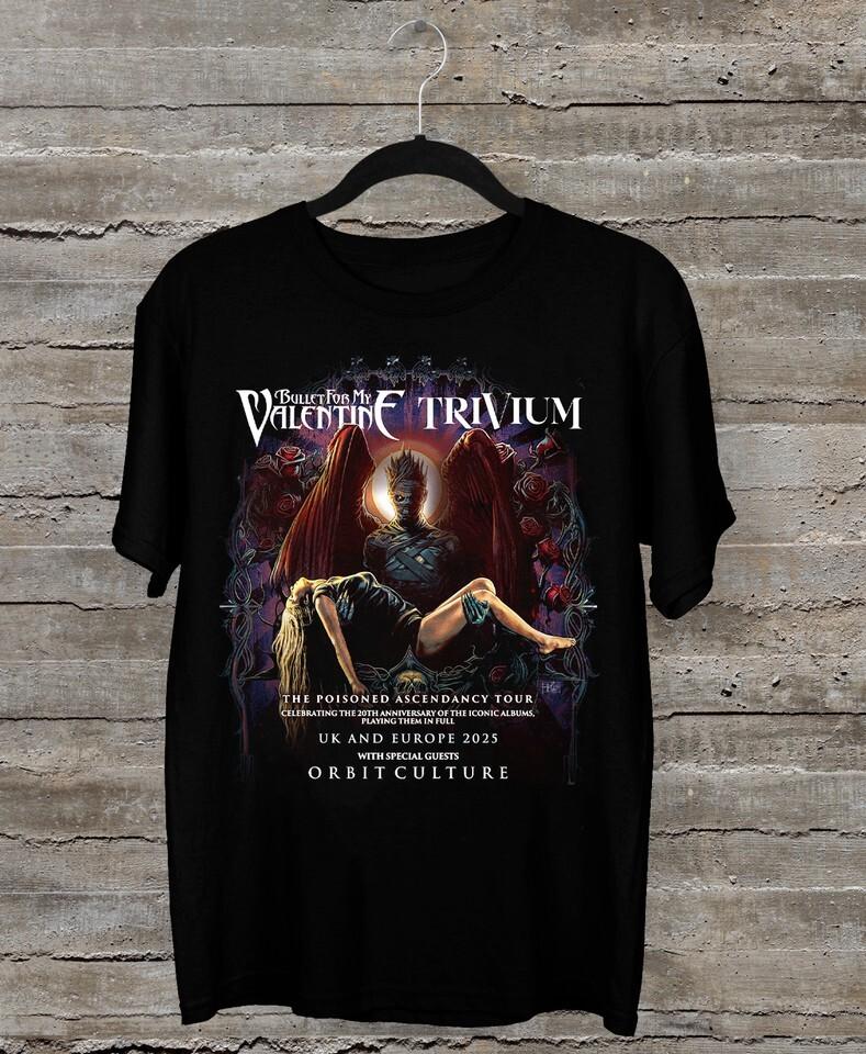 NEW Bullet for my Valentine 2025 Tour Concert Black All Size T-Shirt AM364