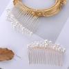 1 PC Prom Handmade Hair Ornaments Haircomb Pearl Hairpin Hairwear Bride Barrette Bridal Headpiece