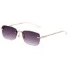 Rimless Square Sunglasses for Women Small Rectangle Ladies Metal Shades Punk Sun Glasses  for Women