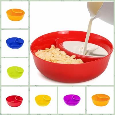 Plastic Cereal Bowl Divided Snack Bowl Kitchen Accessories French Fries Bowls  Salad