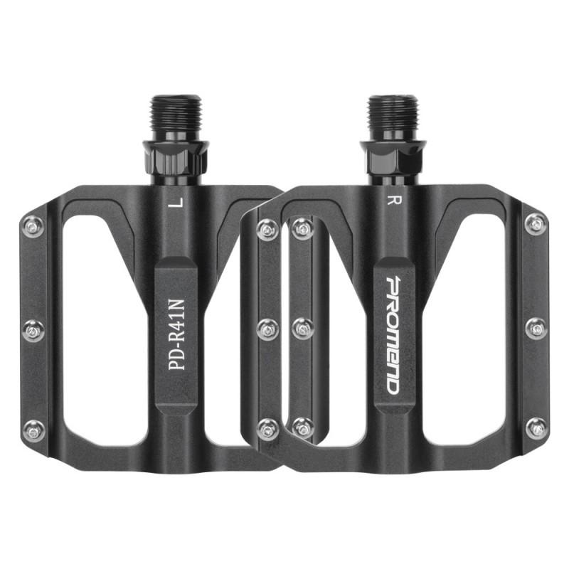 Aluminum Alloy Bicycle Pedals With Sealed Cartridge Bearings Road Mountain BMX Bikes PD-R41N Black