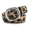 Leather Pattern Leopard Belt With Electroplated Buckle For Women Casual