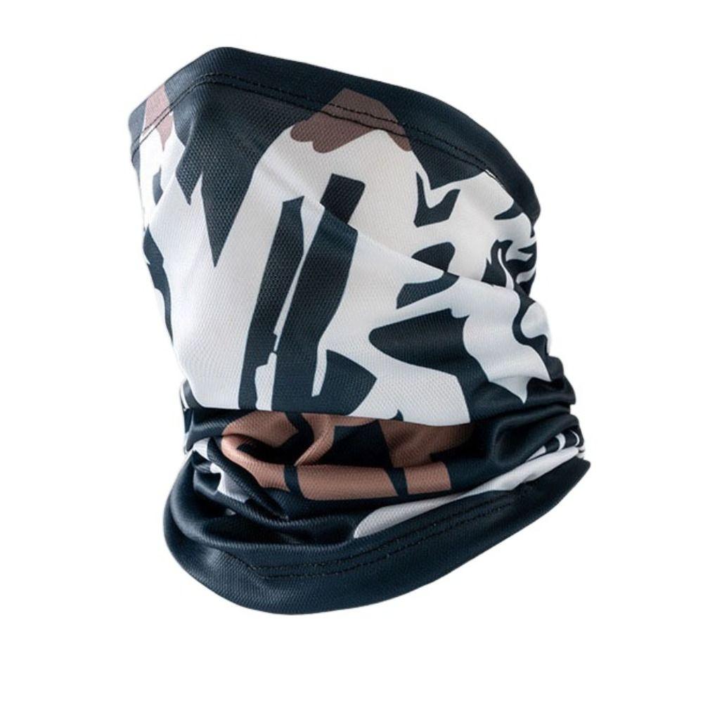 Thin Ice Silk Mask Breathable Motorcycle Scarf Polyester UPF50+ Sunscreen Mask  Unisex