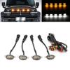 Universal Front Grille LED Driving Light DRL with Harness Amber White for Ford Toyota Truck SUV Pickup Off Road Decoration Light