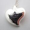 Pre-owned Tiffany 925 Full Heart Pendant Necklace j56-8