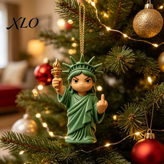 Timeless Holiday Ornament Funny Christmas Middle Finger Ornament, Acrylic Pendant Hanging Decor for Xmas Durable Tree, Novelty Snarky Decoration,