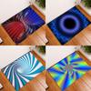 Illusion Rug Entrance Door Mat Abstract Geometric Optical Door Mat Non-Slip Mat Living Room Rug