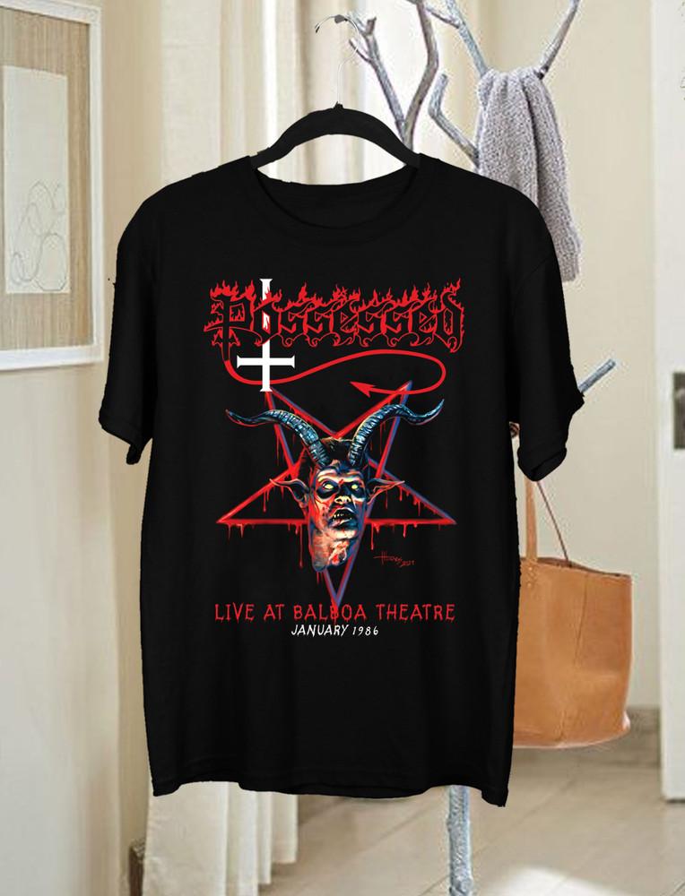 NEW POSSESSED Live at Balboa Theatre Retro Black All Size TShirt KK124 Unisex T-Shirt