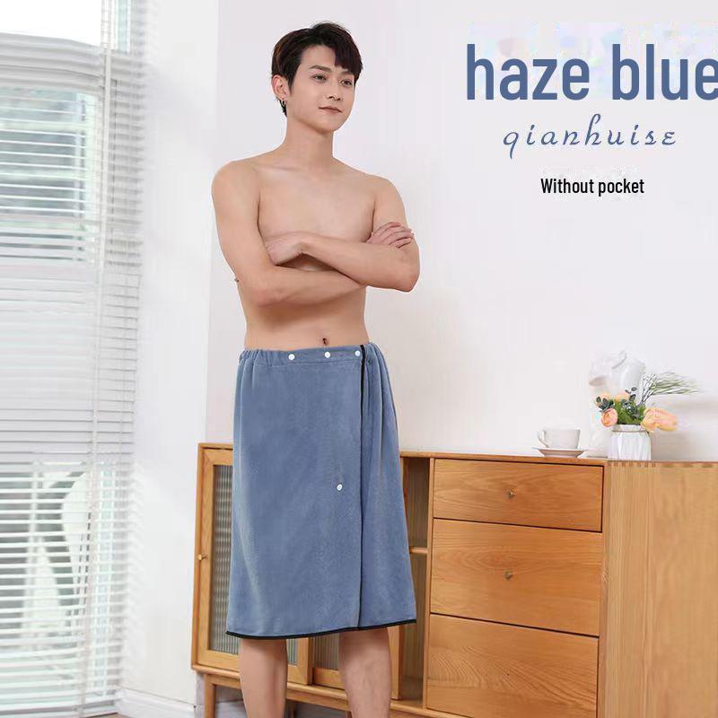 Большое мужское банное полотенце и юбка — впитывающий, плотный и не оставляющий волос халат для взрослых