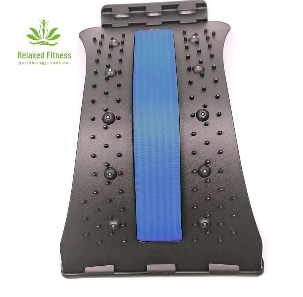 Lumbar Traction Device & Spine Massager: Corrector for Waist Strain & Yoga Stretching