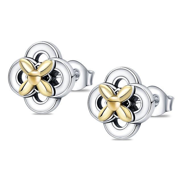 Гламурные двойные серьги-кольца из серебра 925 пробы для оригинальных гламурных ювелирных изделий своими руками