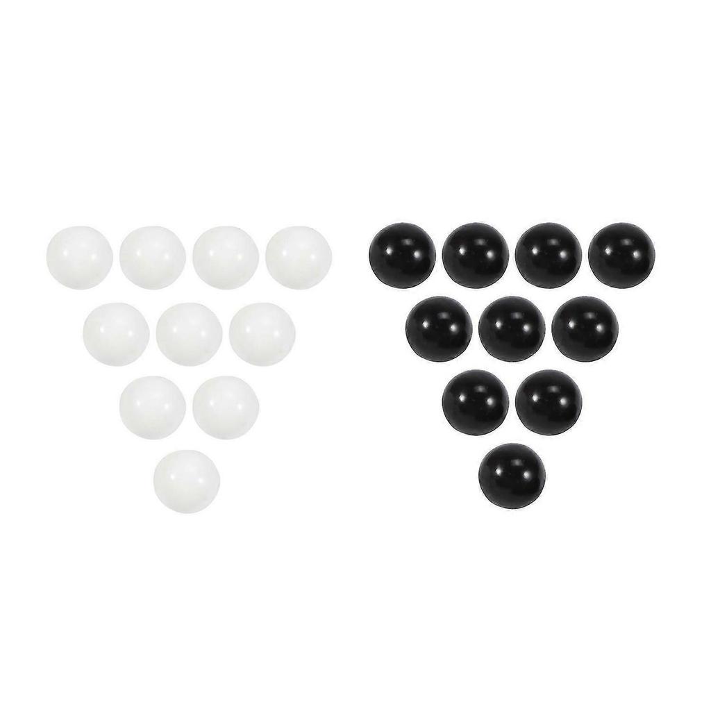 20 Pcs Marbles 16mm Glass Decoration Color Nuggets Toy Black White