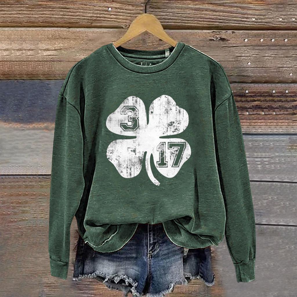 Women's Round Neck Tops Cotton Women's Casual Fashion Long Sleeve O Neck Pullover