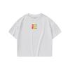 Li Ning Sports Fashion Series Letter Print Loose Round Neck Short Sleeve T Shirt Women Tops White AHSP216-4