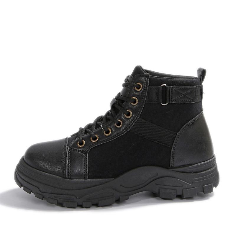 New Large Size Women's Shoes Martin Boots Women's New Winter Platform Student Versatile High Top