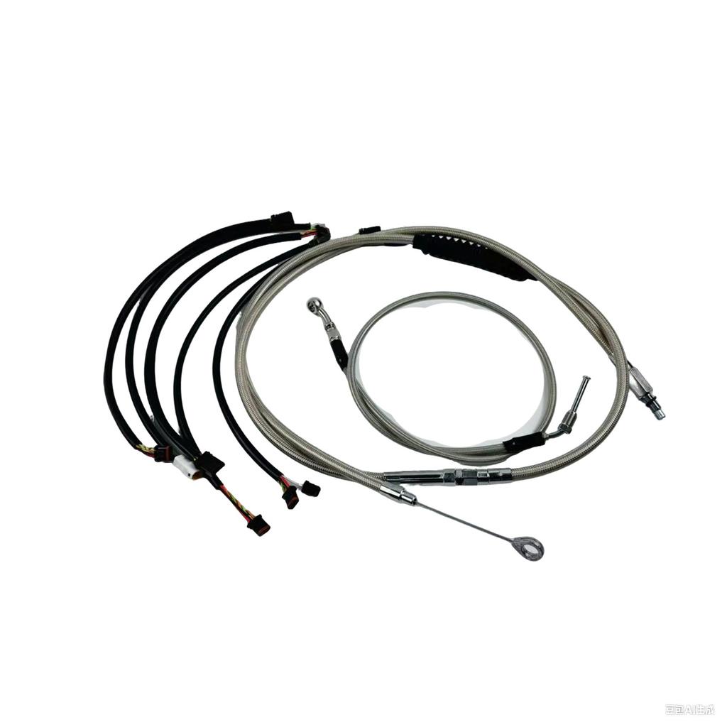 Motorcycle Handlebar Brake Clutch Oil Hose Line + Extender Cable Line for Harley Breakout Fat Boy Street Bob Low Rider 2018-2025