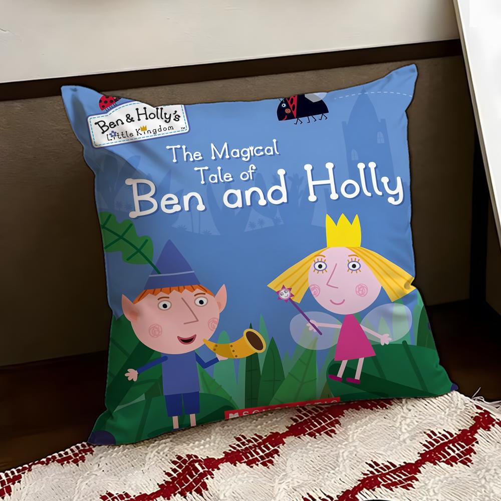 Ben And HHollys Little Kingdom Cushion Cover Reversible Soft Durable Pillow Cover Home Car MultiScene Use for Daily Comfort