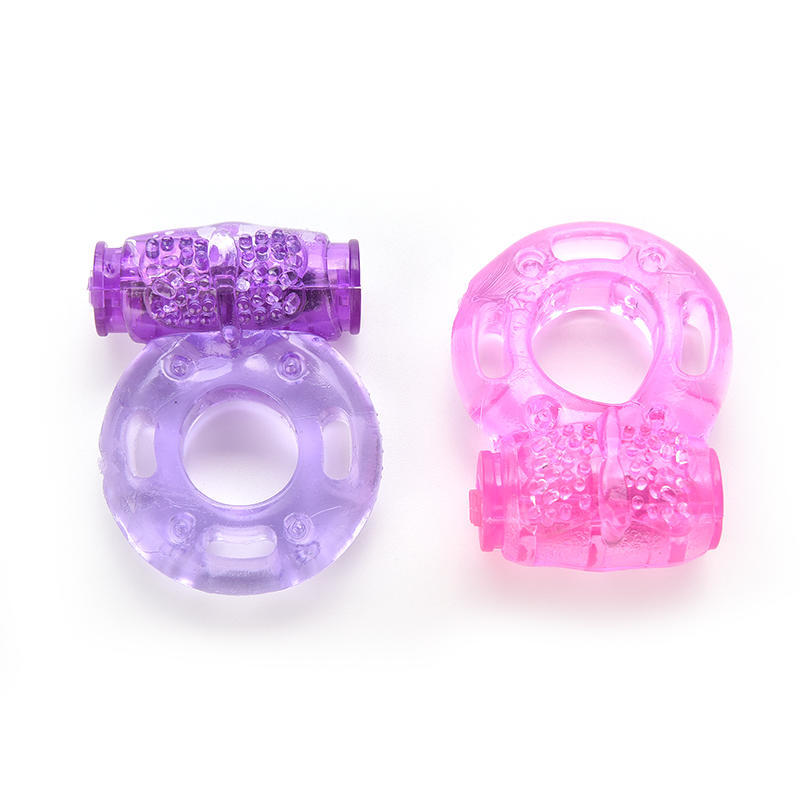 1PC with Clitoral Stimulator Clit and Penis Universal Vibrating Waterproof Vibrator Cock Ring