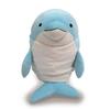 Morisaka Global Mochi Dolphin Light Blue L Dolphin Plush Toy Healing Soft To the Touch Cute Animal Mochi Series MOIR-0350LB