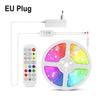 Led Strip 5050 Bluetooth Smart LED Strip Light Music RGB Diode Tape DC 12V Ambilight Neon Lamp For Room Party Christmas Decor  With EU Plug