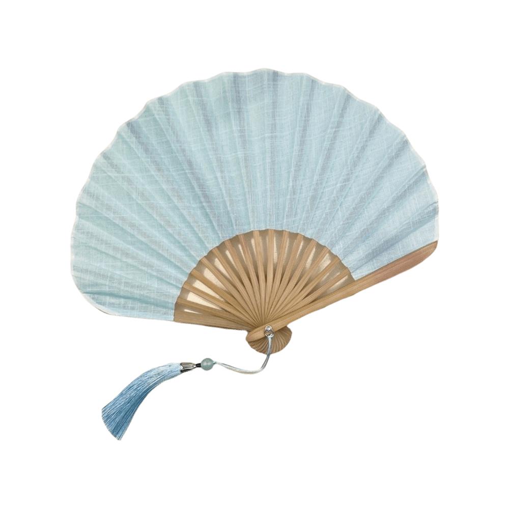 Foldable Folding Hand Fan Cotton Linen Handheld Fan New Chinese Style Fan Traditional Events