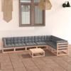 Day and Night - Day and Night Garden Furniture 8 Pieces and Cushions Solid Pine Wood