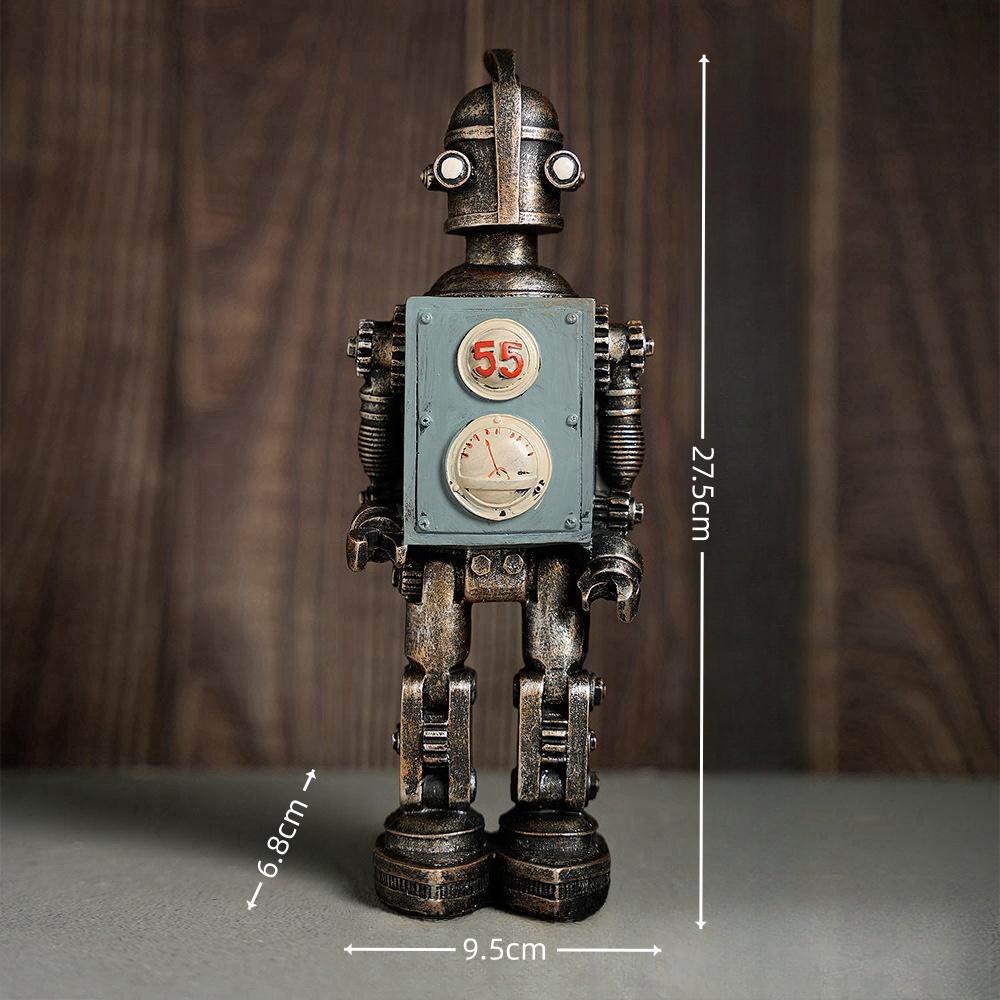 Статуя Механического Панк-Робота, Скульптура Робота, Ретро Декор для Дома, Изделия из Смолы, Для Офиса, Настольный, Украшение для Книжной Полки, Готическая Шестерня