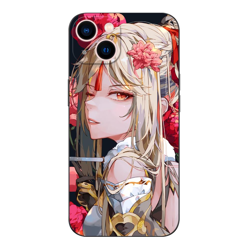 Черный ТПУ чехол для Vivo V5 V5S V7 V9 Youth V11 V11i V15 V17 NEO V20 E V21 V21E V23 V23E PRO 4G 5G Genshin impact