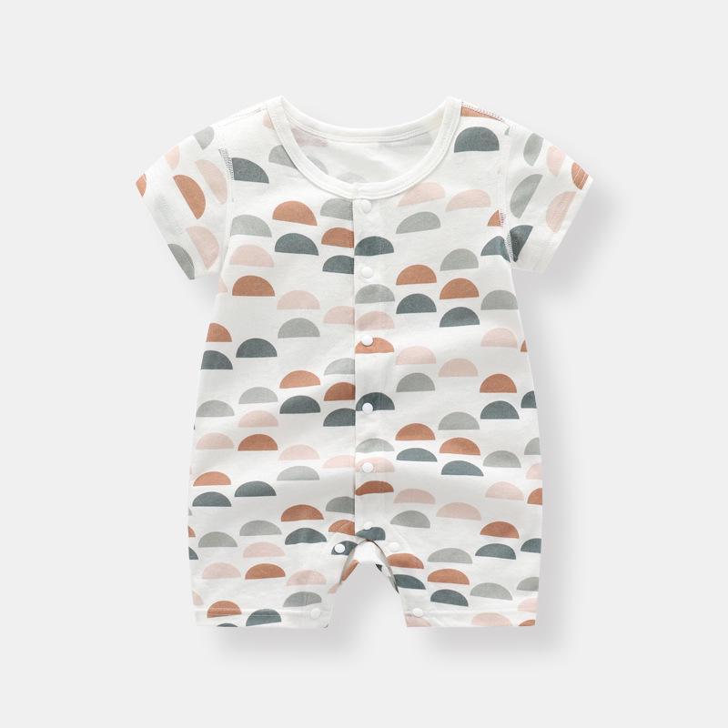 Детский комбинезон из бамбукового волокна — дышащая, тонкая пижама с короткими рукавами для новорожденных — идеально подходит для лета, весны и осени