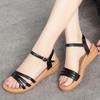 Women Summer Sandals Genuine Leather Women Shoes Sandals Plus Size Fashion Wedge Non-slip Mother Women Sandals